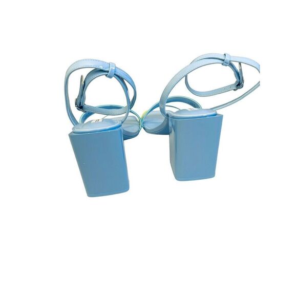 Chelsea and Violet Holli Patent Color Block Ankle Strap Sandals Size 9 - Picture 3 of 9